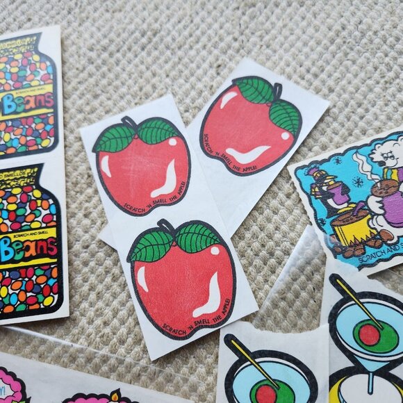 16 VINTAGE 1980s Natural Scratch & Sniff Stickers Mello Smellos Lot Still Smell - Picture 3 of 7